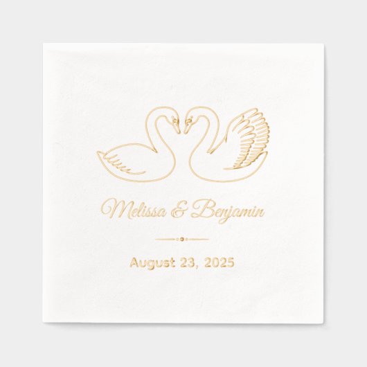 Paire de cygnes Enregistrer la date Anniversaire M (Recto)