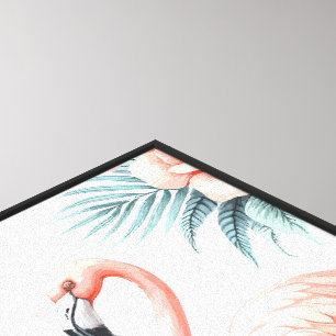 Paire de flamants tropicaux - Impression sur toile