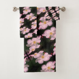 Paire de Fleurs Clematis Blanches Motif Floral Abs