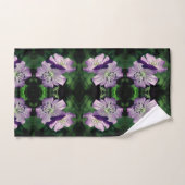 Paire de fleurs de géranium violet Abstrait (Serviette à main)