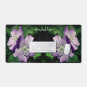 Paire de fleurs de géranium violet personnalisée (Clavier et souris)