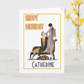 Paire de la carte d'anniversaire des Psaphes (Fleur jaune)