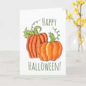 Paire de la carte de voeux des Citrouilles (Fleur jaune)