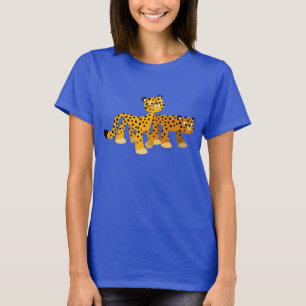 Paire de mignonette caricature Cheetahs T-shirts f