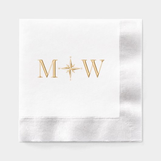 Paire de Rose des Vents Mariage 2 Initial Monogram (Recto)