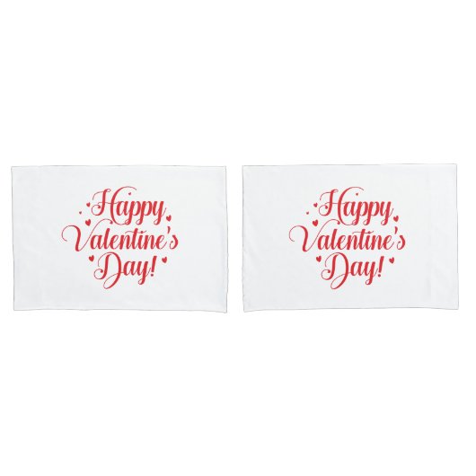 Paire de taies d'oreiller de la Saint-Valentin (devant-Set)