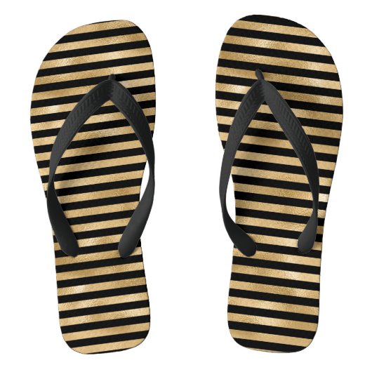 Paire de tongs fille noir et or (Semelle)