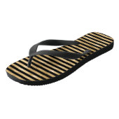 Paire de tongs fille noir et or (Incliné)
