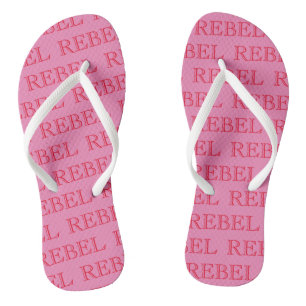 Paire de tongs - REBEL Rose et Blanc
