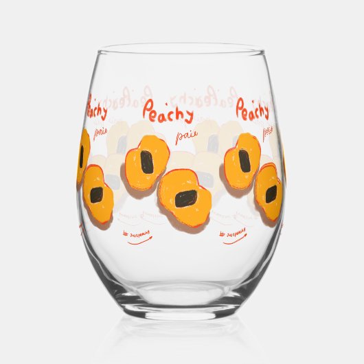 Paire de verres pêche imprimés (Recto)