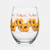 Paire de verres pêche imprimés (Verso)