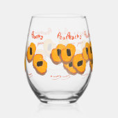 Paire de verres pêche imprimés (Gauche)
