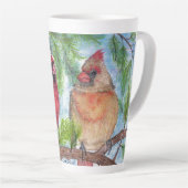 Paire des cardinaux Latte Mug (Angle droit)