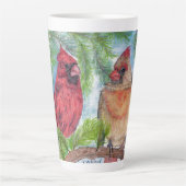 Paire des cardinaux Latte Mug (Devant)
