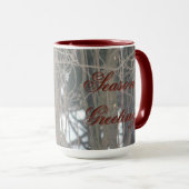 Paire Des Cardinaux Rouges Mug De Noël (Devant droit)