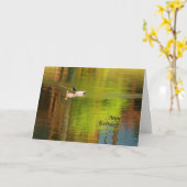 Paire Mallard - Carte Anniversaire (Fleur jaune)