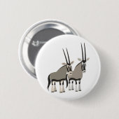 Paire mignonne de badge Oryxes de dessin animé (Devant & derrière)