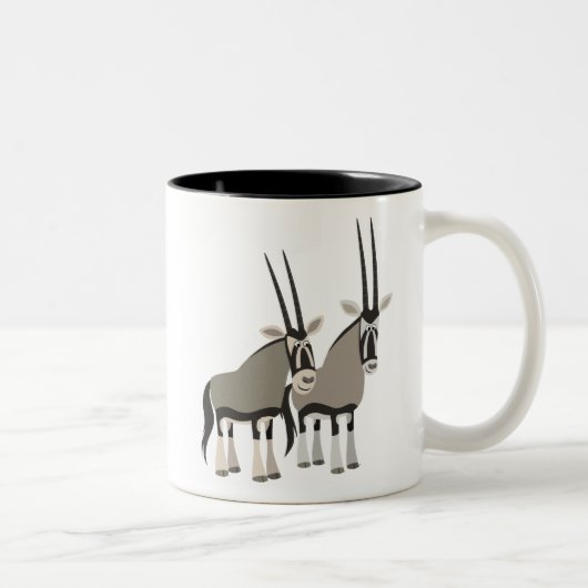 Paire mignonne de caricature Oryxes Mug (Droit)