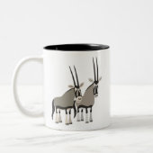 Paire mignonne de caricature Oryxes Mug (Gauche)