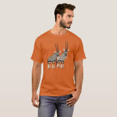 Paire mignonne de T-shirt oryxes de dessin (Devant entier)