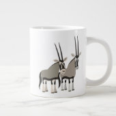 Paire mignonne d'oryxes de caricature Jumbo Mug (Droite)