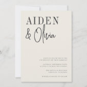 Paire moderne | Invitation à la typographie noire  (Devant)