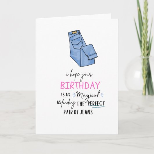 Paire parfaite de Jeans carte d'anniversaire (Devant)