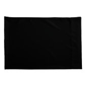 Paire standard de taie d'oreiller noire (Dos-Droit)