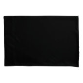 Paire standard de taie d'oreiller noire (devant-gauche)