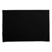 Paire standard de taie d'oreiller noire (devant-Droit)