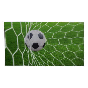 Paires de ballon de football et de filet de taies