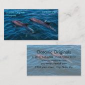 Paires de modèle de carte de visite de dauphins de (Devant / Derrière)