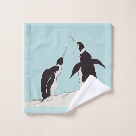 paires de pingouins X 2 (Gant de toilette)
