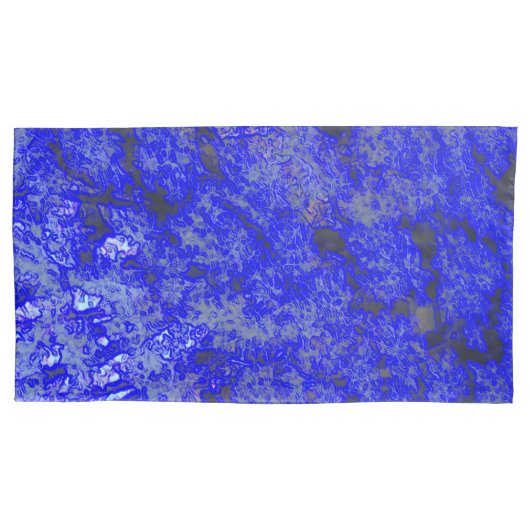 Paires grandes de marbre bleues de taie d'oreiller (devant-gauche)