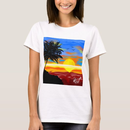 paisagem tropical t-shirt (Voorkant)