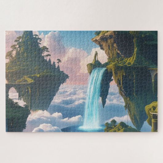 Paisaje de montañas flotantes legpuzzel (Horizontaal)