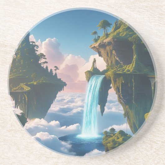 Paisaje de montañas flotantes zandsteen onderzetter (Voorkant)