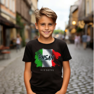 Paisan Brush Stroke Flag Aangepaste Kinderen T-shirt