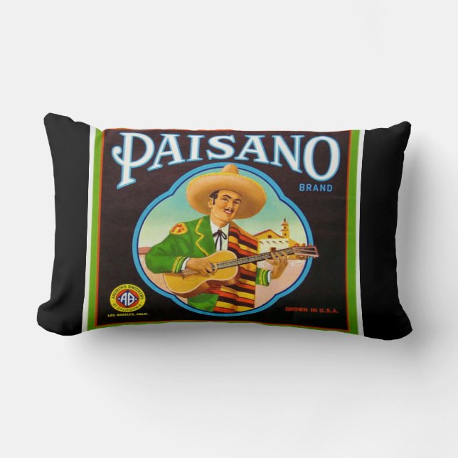 "Paisano  Label" Kussen (Voorkant)