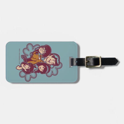 Paisely Flower Scooby-Doo en the Gang Bagagelabel (Voorkant horizontaal)