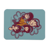 Paisely Flower Scooby-Doo en the Gang Magneet (Horizontaal)