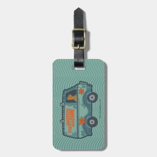 Paisely Scooby-Doo Driving Mystery Machine Bagagelabel (Voorkant verticaal)