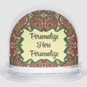 Paisely victorien rouge vert jaune bijou ton (Avant)