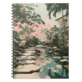 Paisible Garden Path Lily Pond Art Carnet (Devant)
