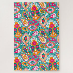 Paisley 70s 60s Boho Retro Legpuzzel