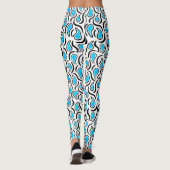 Paisley Abstract 230523 - Sky Blue, B&W Leggings (Achterkant)