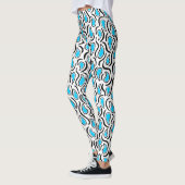 Paisley Abstract 230523 - Sky Blue, B&W Leggings (Links)
