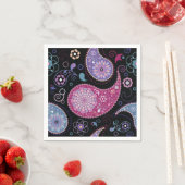 Paisley achtergrond papier servetten (Insitu)
