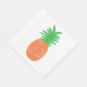 Paisley Ananas Sinaasappel Bloemen Tropische bruil Servet (Hoek)