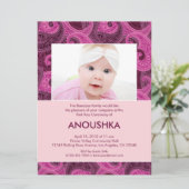 Paisley Annaprashan (Eerste Rijst) Uitnodiging (Staand voorkant)